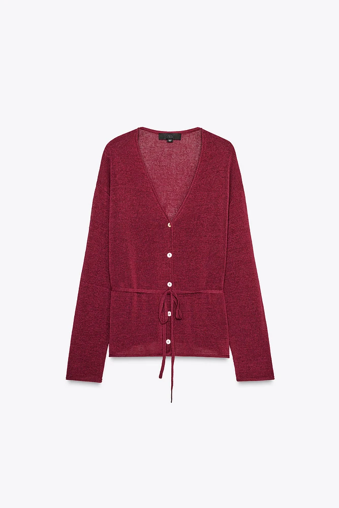 LINEN CARDIGAN