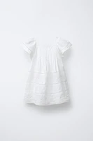 EMBROIDERED OPENWORK DRESS