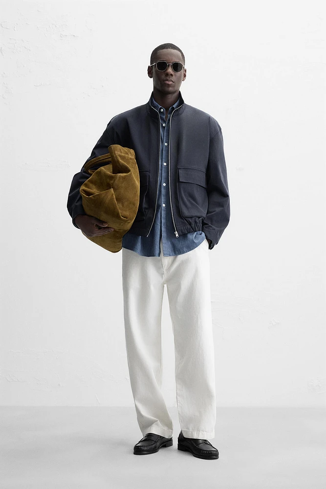 REGULAR FIT COTTON BLEND JACKET
