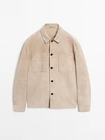Surchemise en cuir et daim