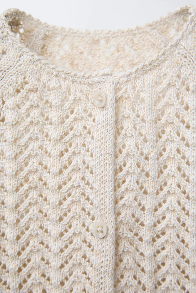 VESTE EN MAILLE TEXTURÉE