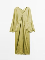 Flowing satin kimono dress - STUDIO