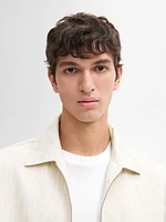 Veste bomber à rayures en coton mélangé
