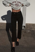 TRF HIGH-WAISTED CROPPED FLARE JEANS