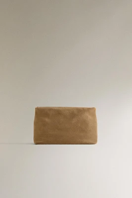 SPLIT SUEDE MAKEUP BAG