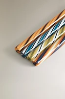 SET OF SPIRAL GLASS STRAWS (SET OF 4)