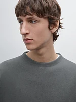 Mock turtleneck knit sweater