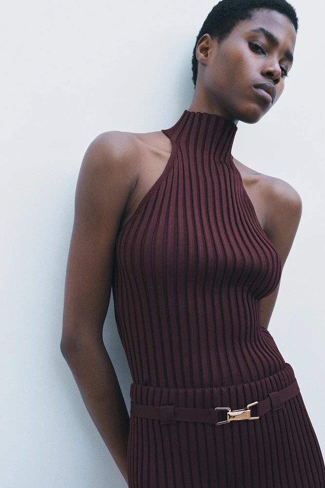 RIBBED KNIT SKIRT