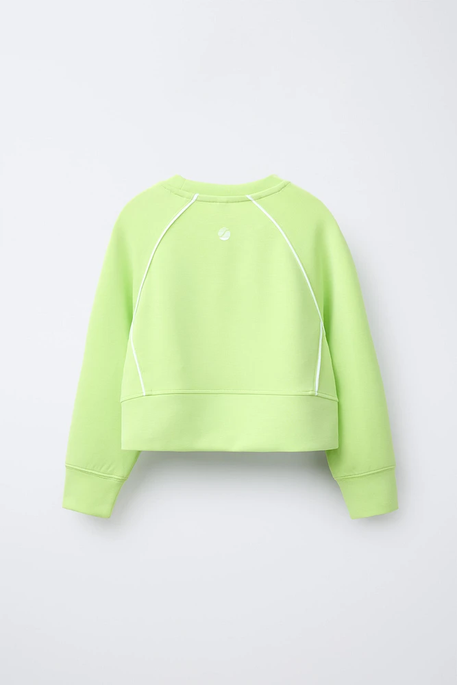 SWEAT À LISERÉS EN MODAL