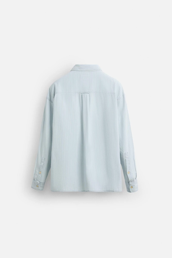 EMBROIDERED STRIPED SHIRT