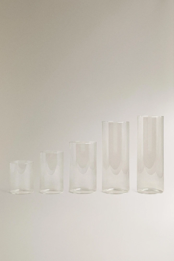 BOROSILICATE GLASS LANTERN VASE