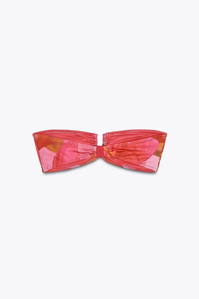 HAUT DE BIKINI BANDEAU IMPRIMÉ