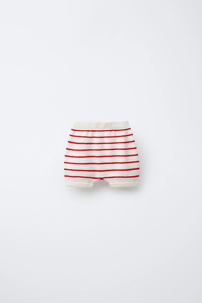 STRIPED KNIT BLOOMERS