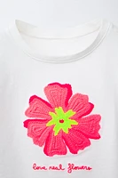 EMBROIDERED FRINGE T-SHIRT