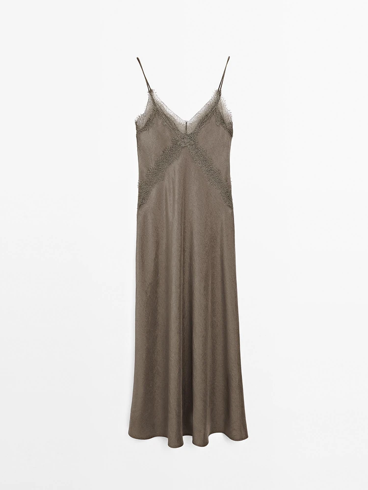 Satin camisole midi dress