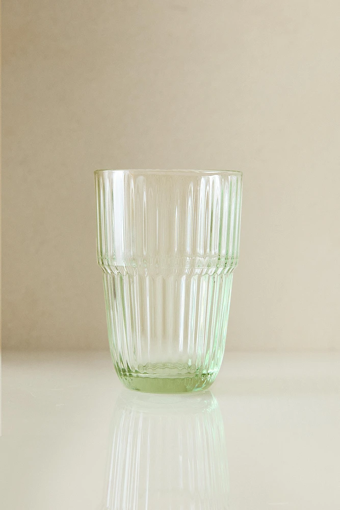 VERRE EN VERRE RECYCLABLE COLORÉ RAYURES