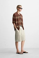 LINEN VISCOSE KNIT SHIRT