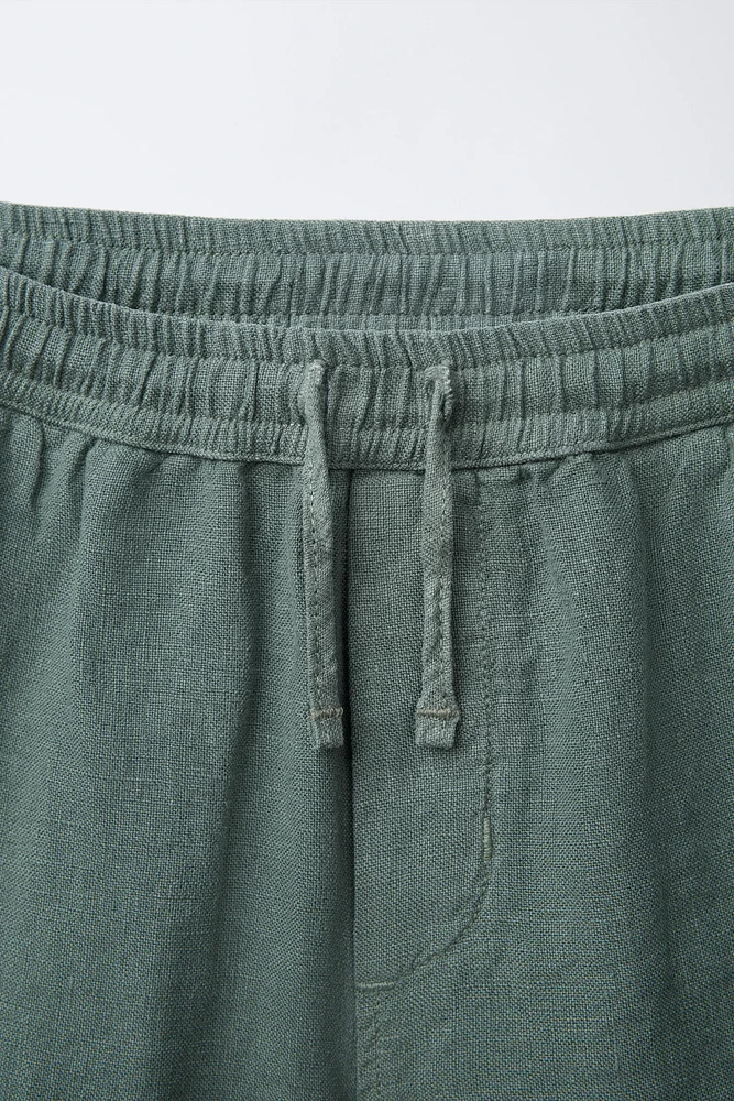 100% LINEN SHORTS
