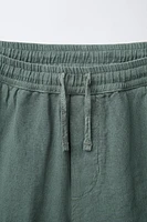 100% LINEN SHORTS