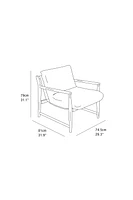 WOODEN ACCENT CHAIR WITH REMOVABLE CUSHION