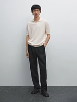 Mercerised cotton short sleeve polo shirt