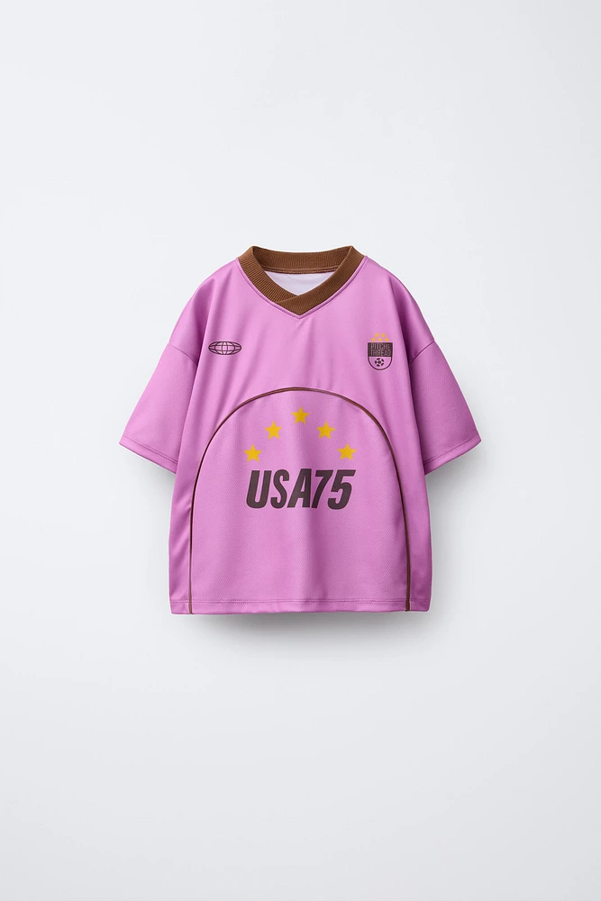 SOCCER TEXT T-SHIRT