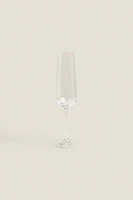 PLAIN BOHEMIA CRYSTAL FLUTE GLASS