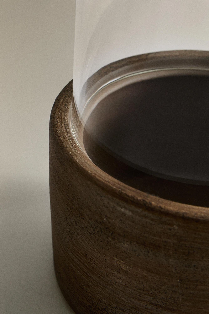GLASS AND CERAMIC LANTERN