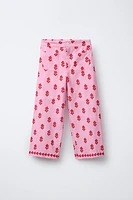 PANTALON À IMPRIMÉ FLEURS