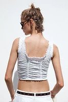 OPENWORK EMBROIDERED TOP