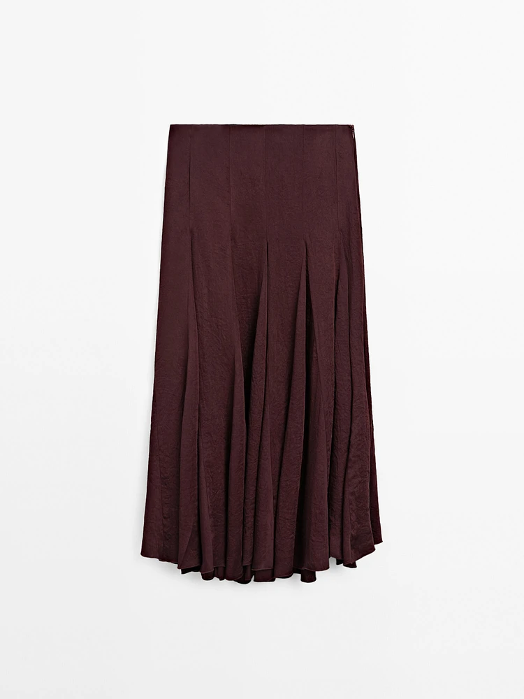 Flowing midi skirt with godet details - STUDIO