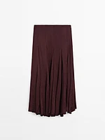 Flowing midi skirt with godet details - STUDIO