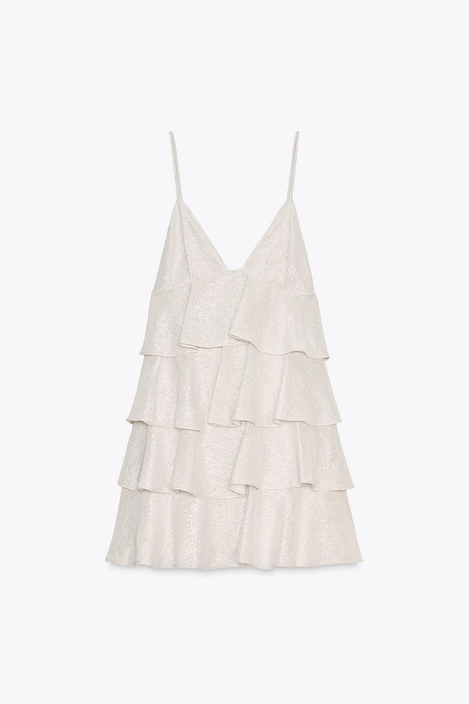 RUFFLED SHORT DRESS