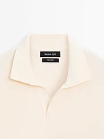 Mercerised cotton short sleeve polo shirt
