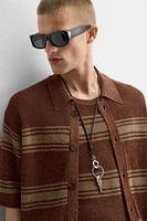 LINEN VISCOSE KNIT SHIRT