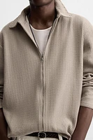 TEXTURED GRID JACKET
