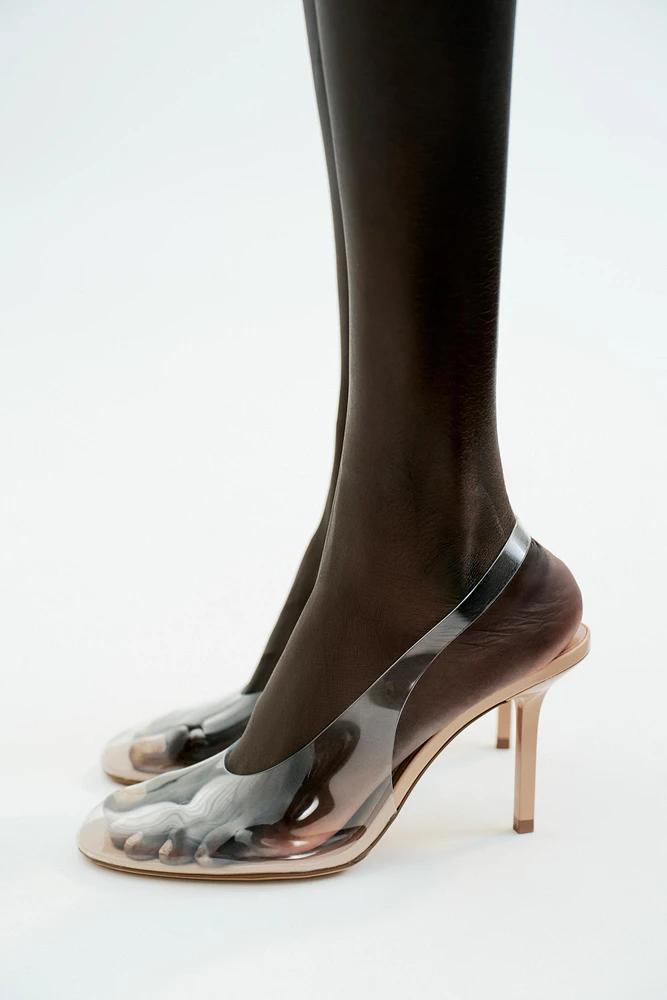 CHAUSSURES OUVERTES À L'ARRIÈRE TALONS EN VINYLE