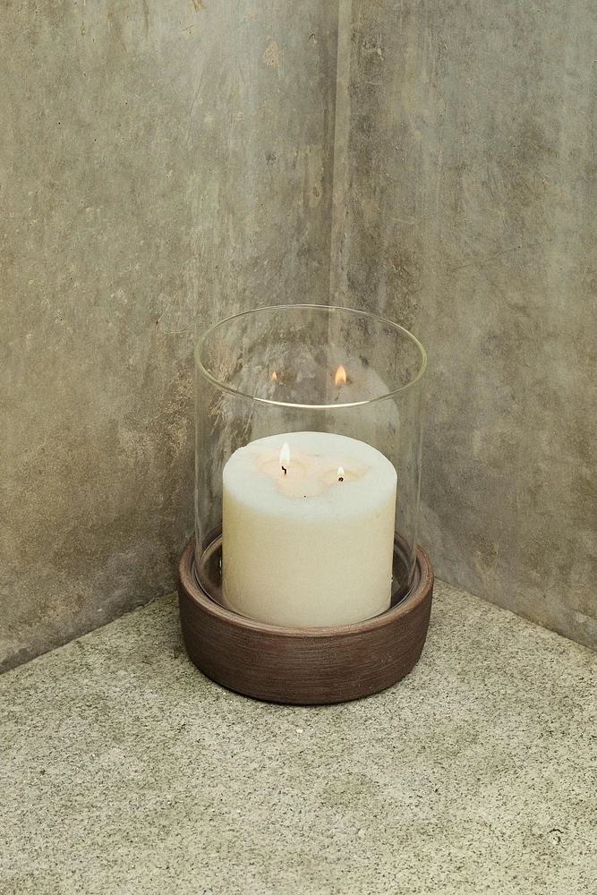 GLASS AND CERAMIC LANTERN