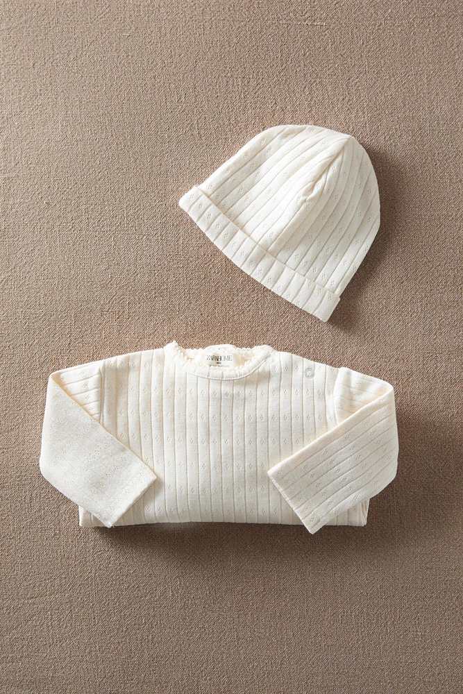 RIBBED NEWBORN BABY SET