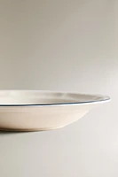 SOUP PLATE WITH CONTRAST RIM