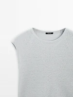 T-shirt léger bord-côte 100 % lin