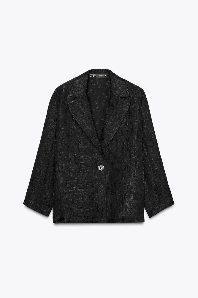 WRINKLED ORGANZA BLAZER