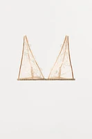MESH LACE TRIANGLE BRA