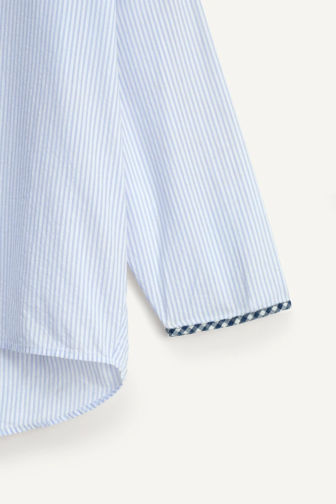 CHEMISE À RAYURES ET LISERÉS CARREAUX ÉDITION LIMITÉE