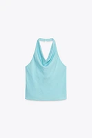 FLOWY HALTER TOP