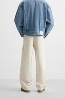 EMBROIDERED CARPENTER POCKET PANTS