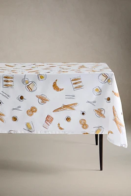 RESIN-COATED BREAKFAST PRINT TABLECLOTH