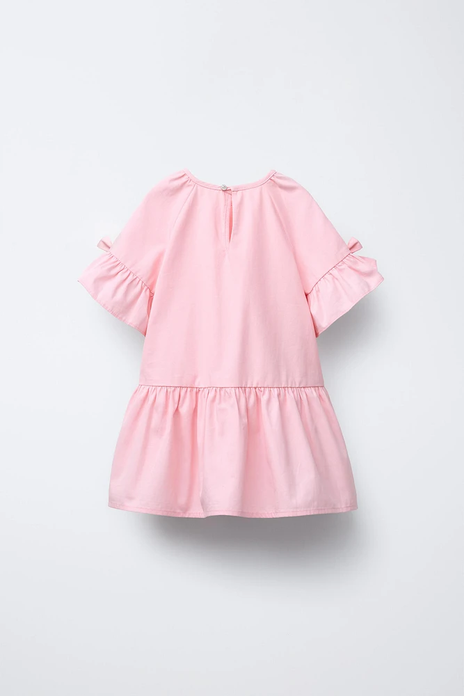 BOW SLEEVE DRESS