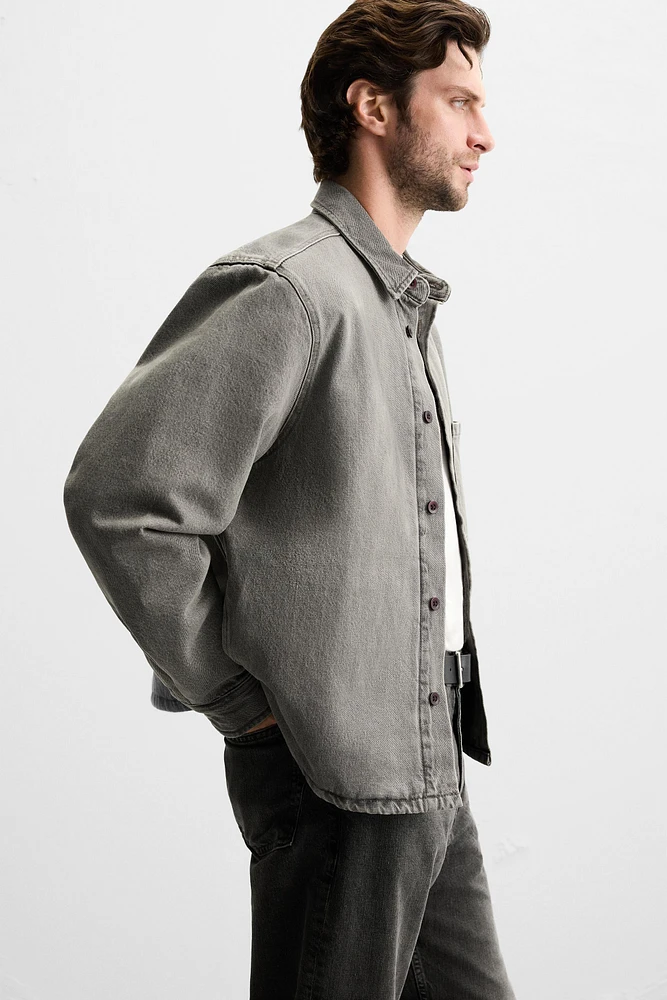 SURCHEMISE EN JEAN DÉLAVÉE