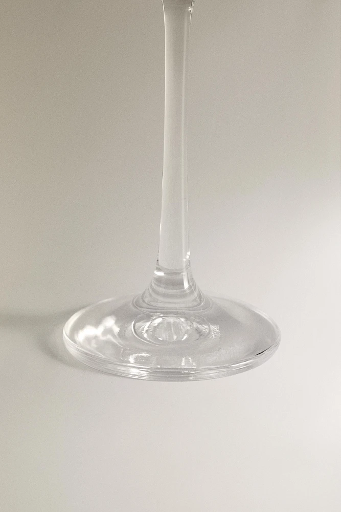 PLAIN BOHEMIA CRYSTAL FLUTE GLASS